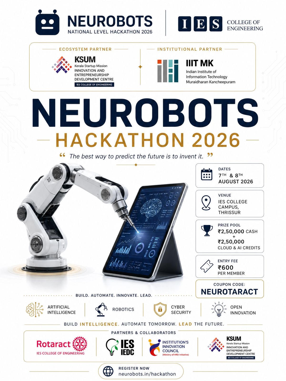 National level Hackathon cum HR Summit 2026 Hackathon Poster 